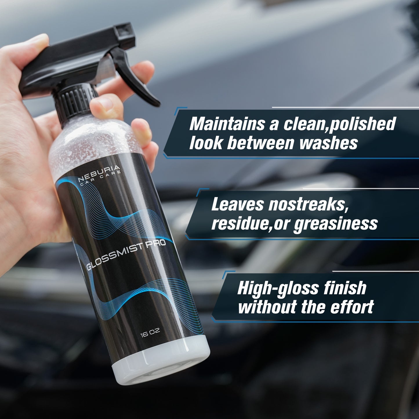 NEBURIA Instant Gloss Car Coating Spray – Hydrophobic Protection